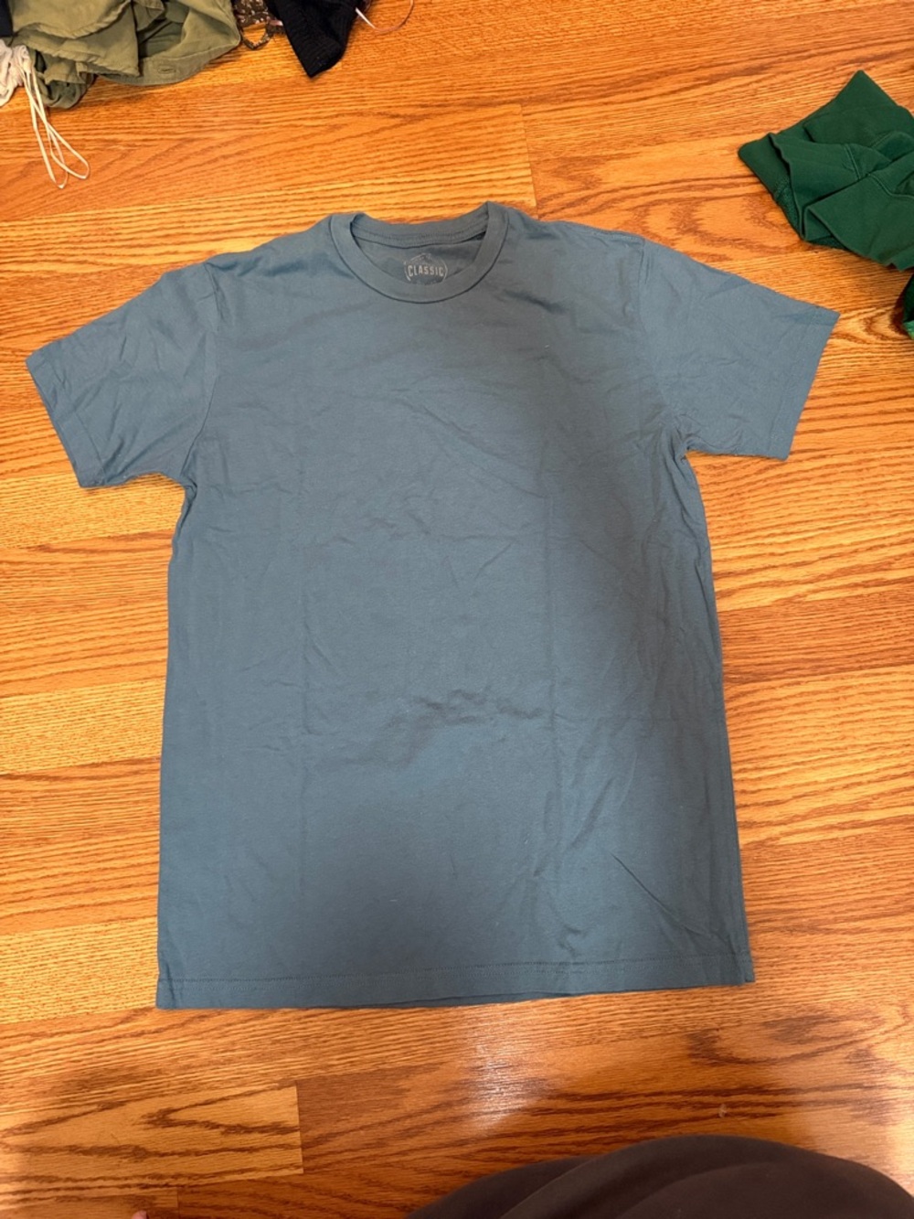 True Classic Men's Crew Neck T-Shirt in Slate Blue, Medium